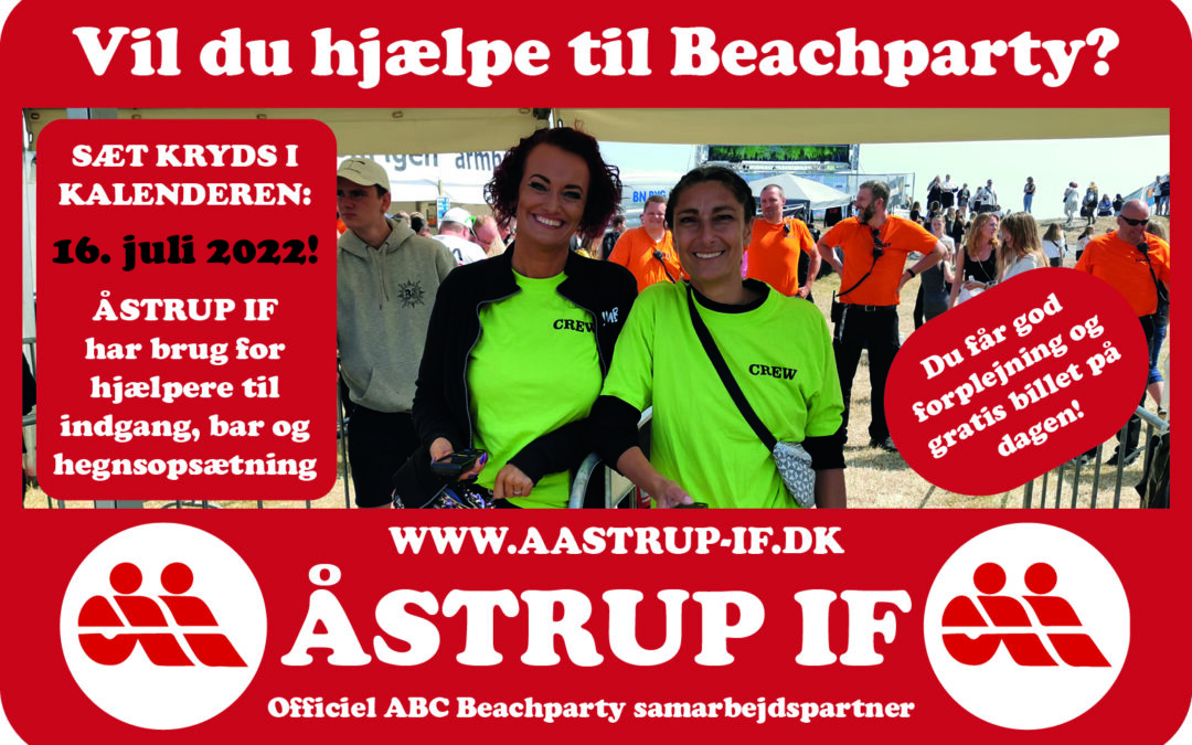 Vil du hjælpe til Beach Party 16. juli 2022