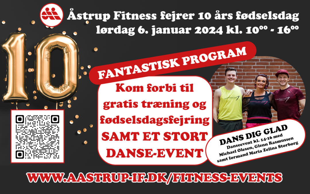 Program for Åstrup Fitness 10 års fødselsdag