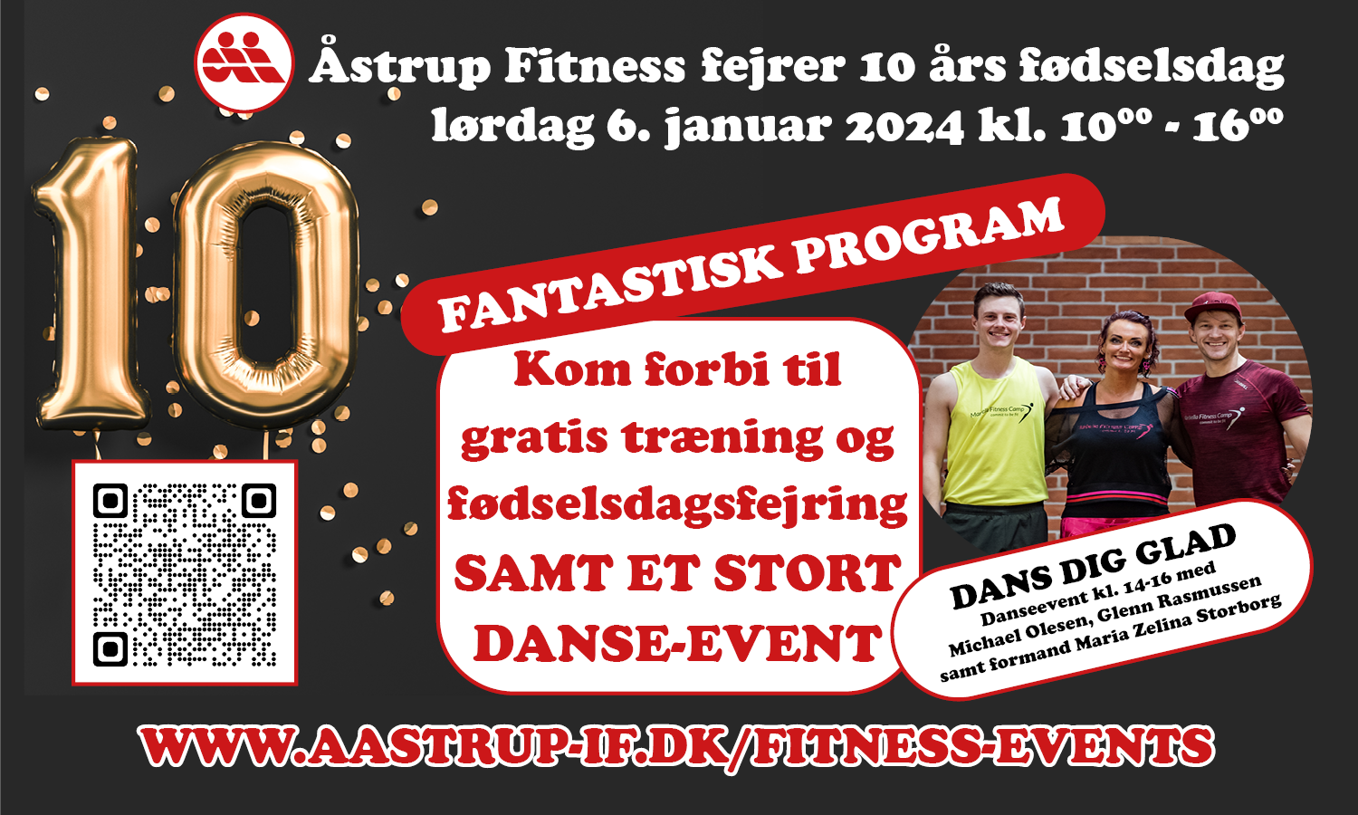 Program for Åstrup Fitness 10 års fødselsdag