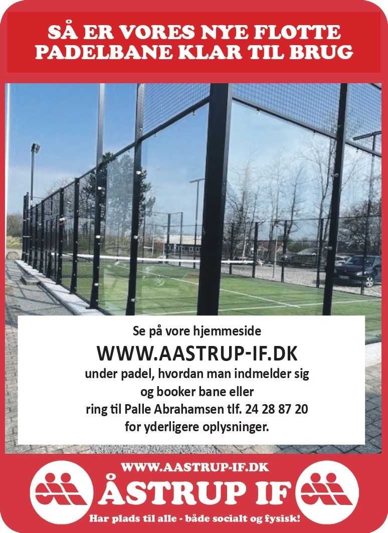 Den nye padelbane klar til booking