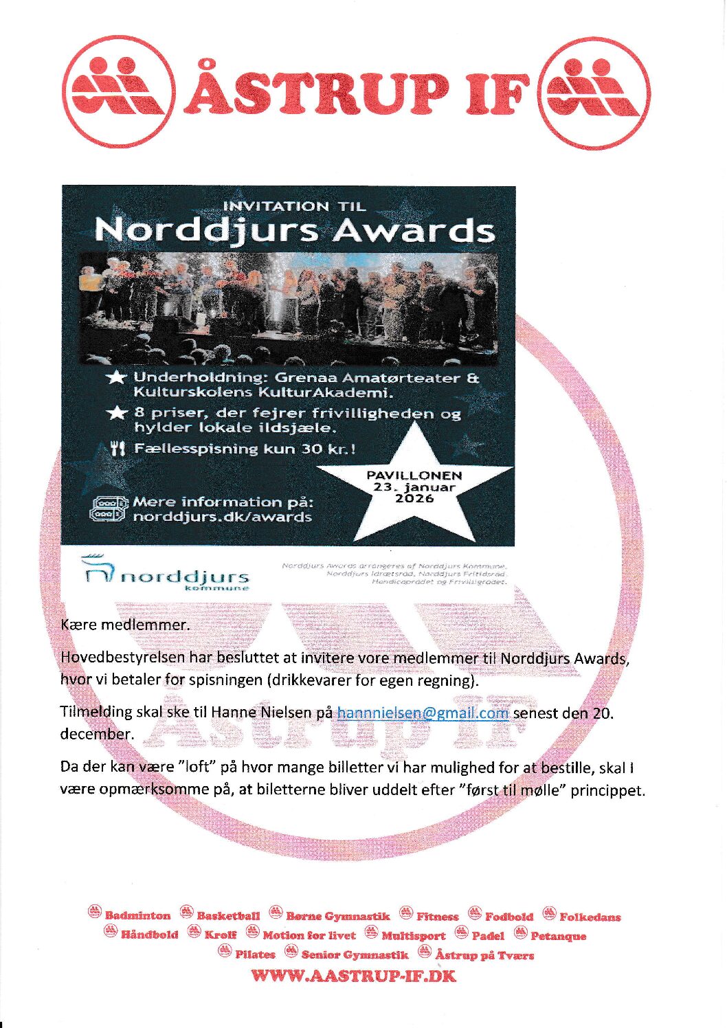 Invitation til Norddjurs Awards