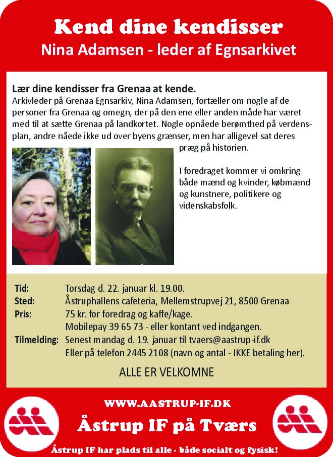 Lær dine kendisser at kende – foredrag torsdag den 22.01.2026