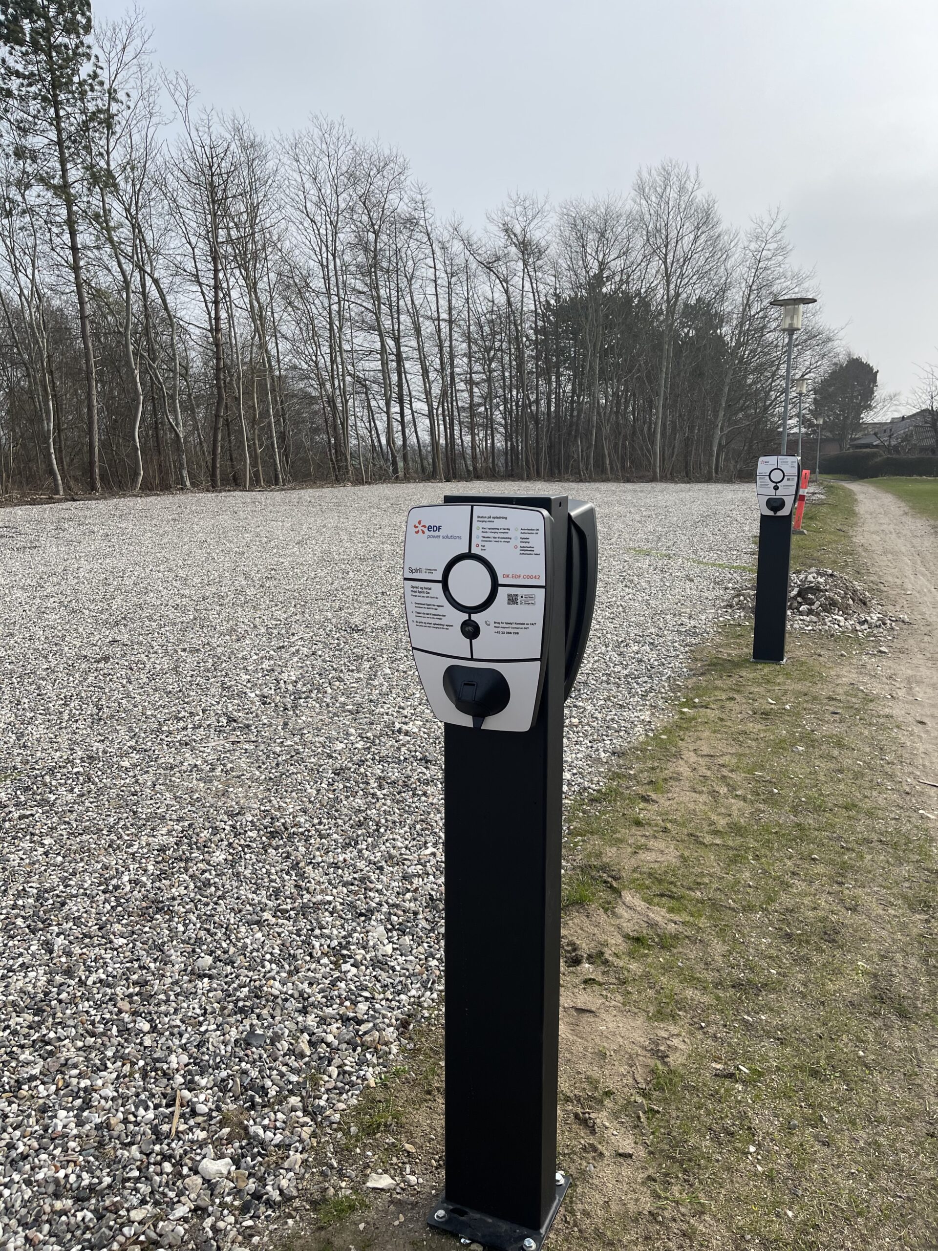 El-ladere på Åstrup Fritidscenters nye parkeringsplads